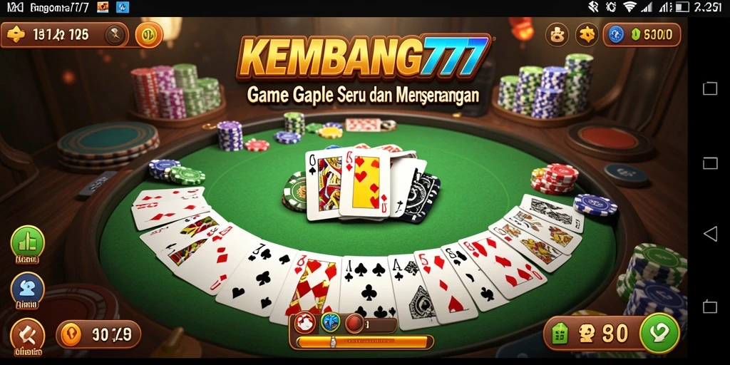 Screenshot KEMBANG777 menampilkan antarmuka permainan Gaple yang menyenangkan.