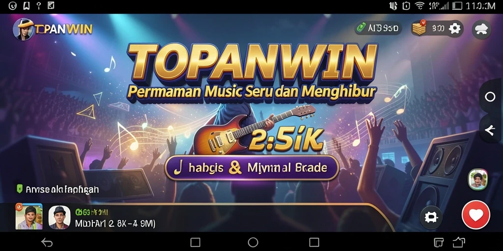 Tangkapan layar dari gameplay seru TOPANWIN yang menunjukkan aksi permainan musik.
